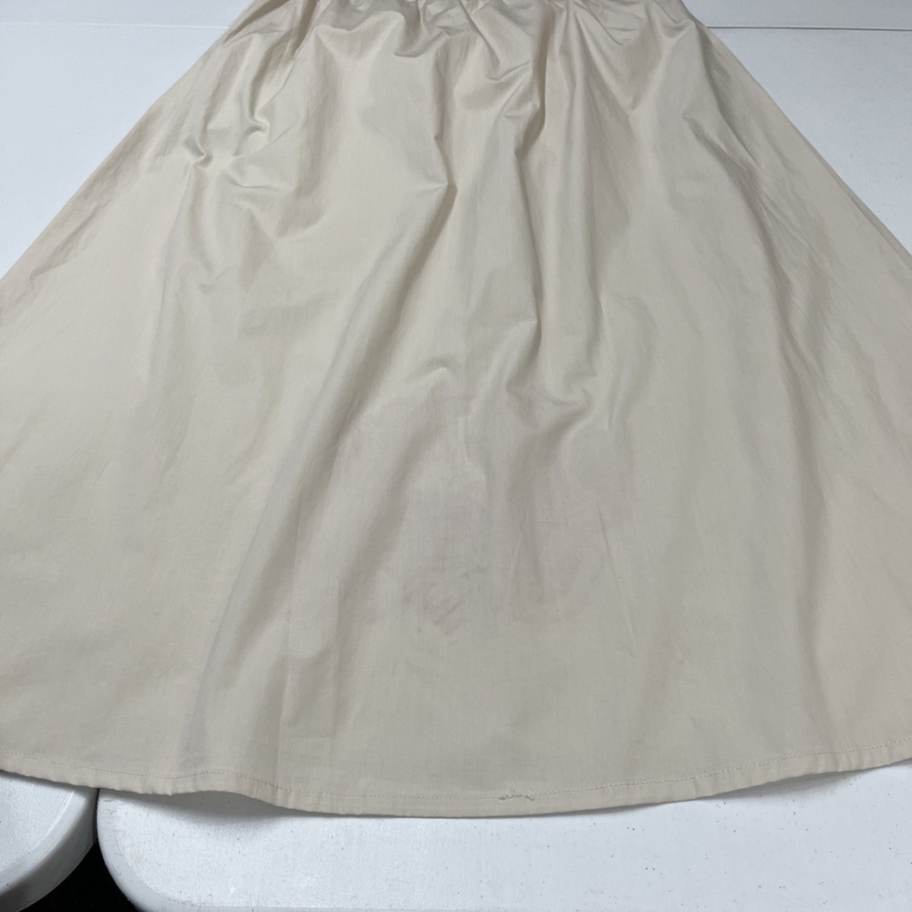 Laffaire Skirt Tan Maxi Bold Floral Embroidered Pull On Size L Artisanal Artsy - Picture 11 of 13